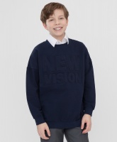 Свитшот с принтом синий Button Blue, школьная форма для мальчиков  фото, kupilegko.ru